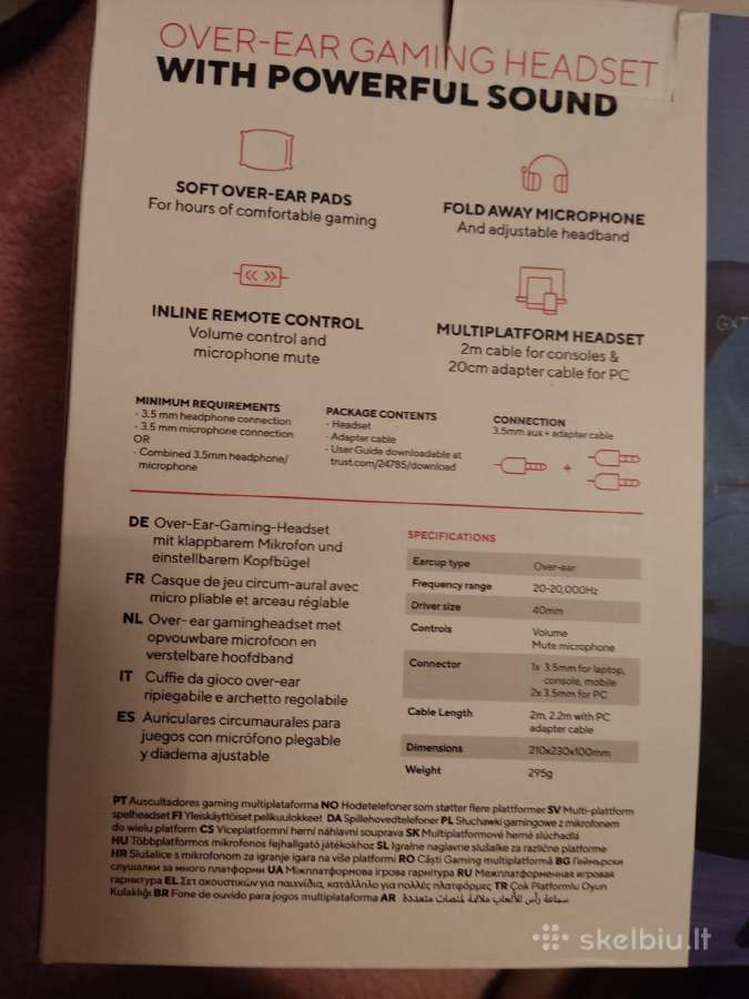 Parduodu „Trust Gaming“ ausines - nuotraukos Nr. 6