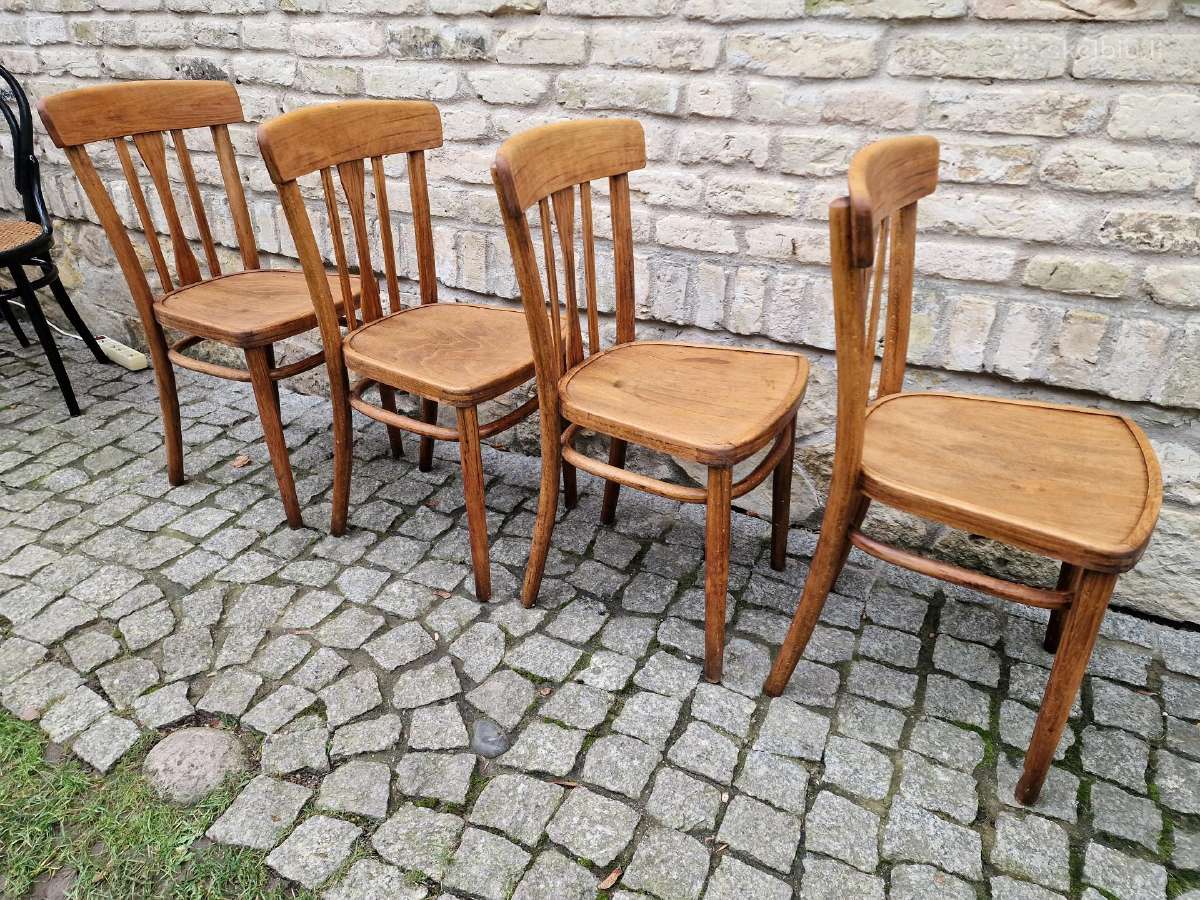 Vintažinės bukmedžio kėdės "Mundus" - nuotraukos Nr. 22