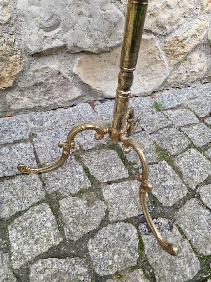 Vintažinis žalvarinis staliukas su oniksu - nuotraukos Nr. 4