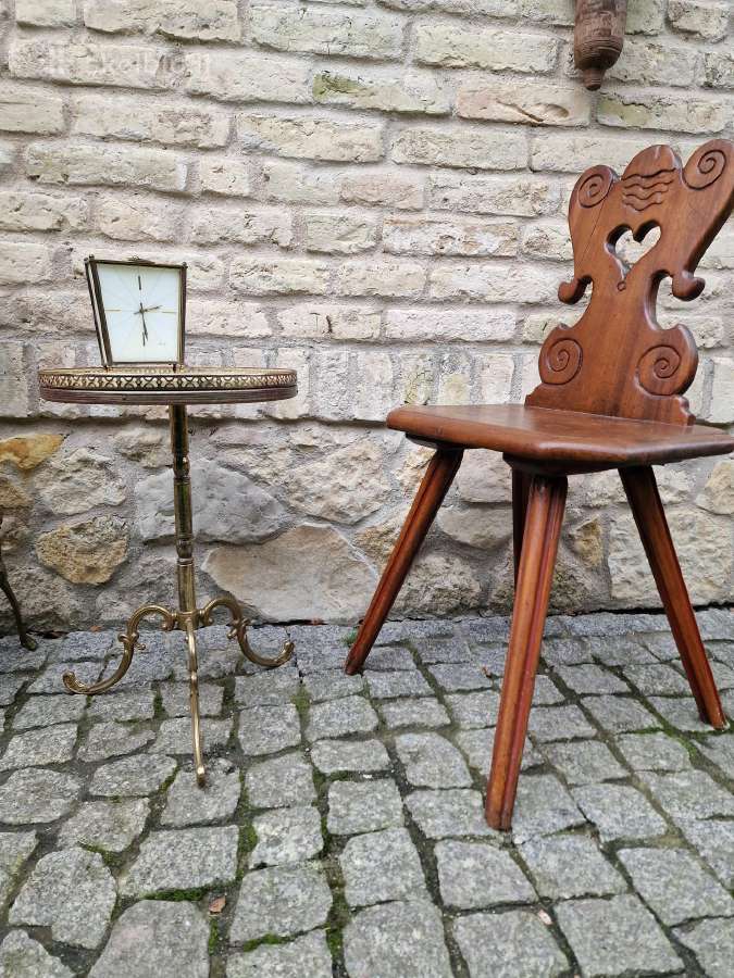 Vintažinis žalvarinis staliukas su oniksu - nuotraukos Nr. 13