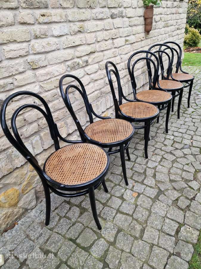 Vintažinės Art Nouveau Thonet nr. 14 kėdės