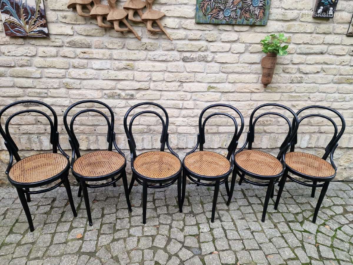 Vintažinės Art Nouveau Thonet nr. 14 kėdės - nuotraukos Nr. 2