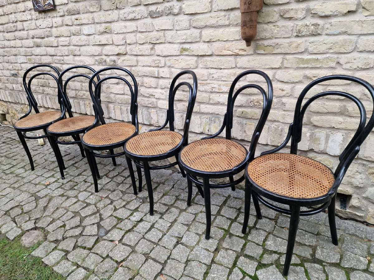 Vintažinės Art Nouveau Thonet nr. 14 kėdės - nuotraukos Nr. 3
