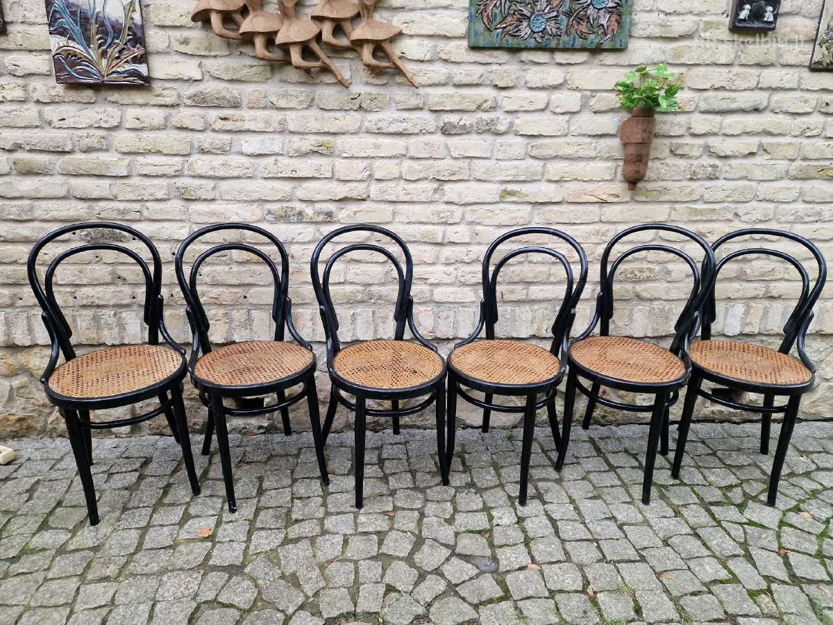 Vintažinės Art Nouveau Thonet nr. 14 kėdės - nuotraukos Nr. 4