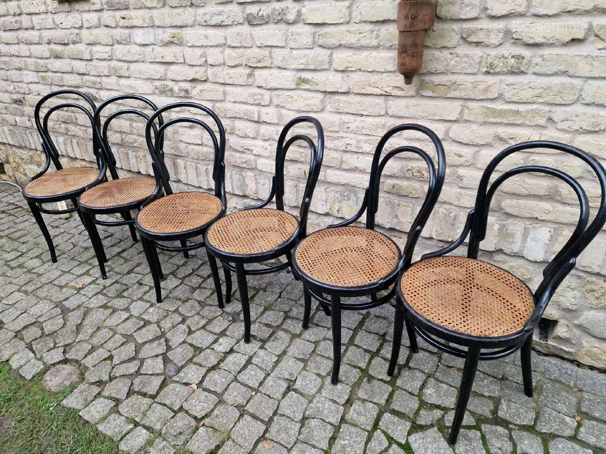 Vintažinės Art Nouveau Thonet nr. 14 kėdės - nuotraukos Nr. 6