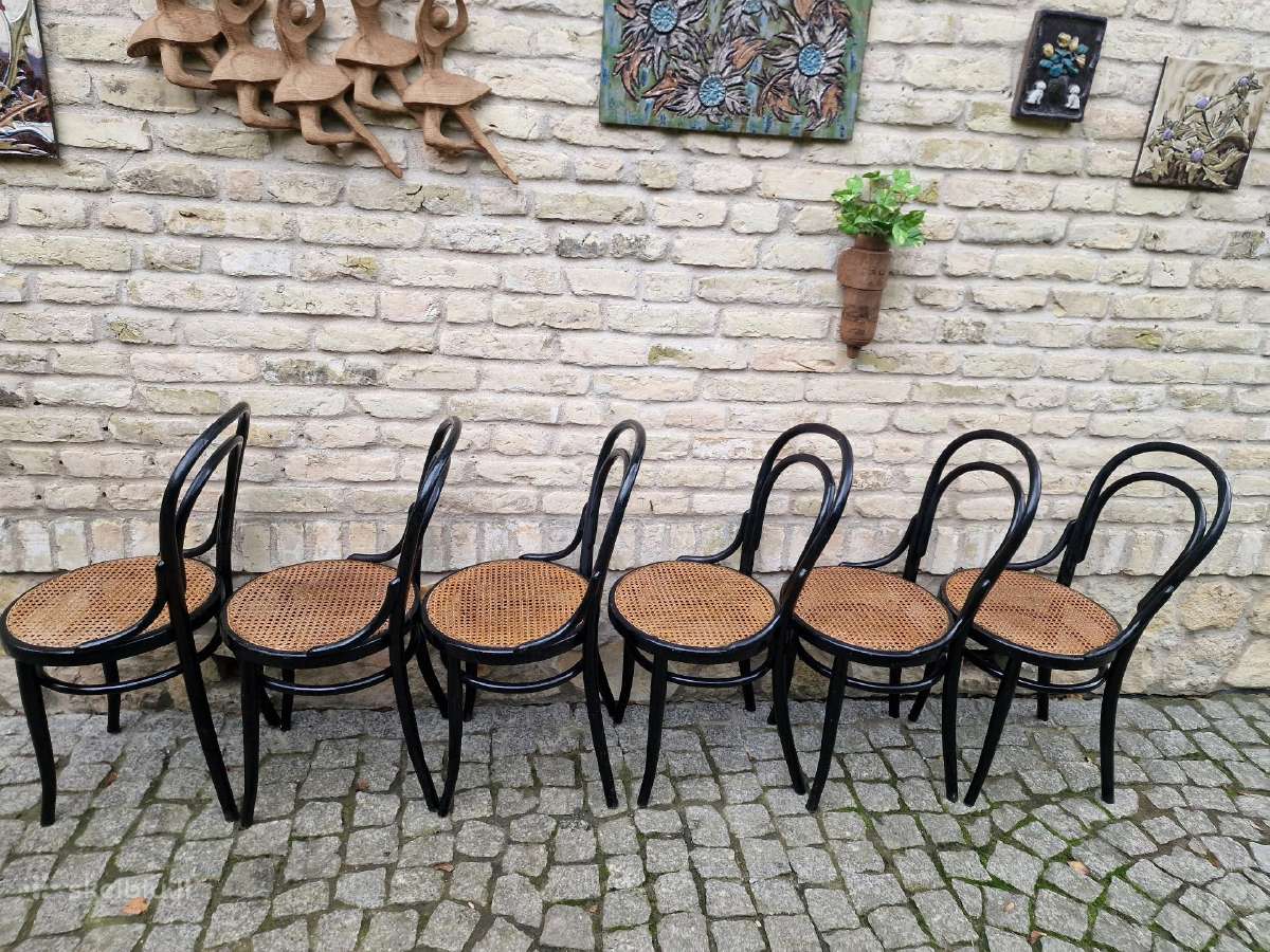 Vintažinės Art Nouveau Thonet nr. 14 kėdės - nuotraukos Nr. 8