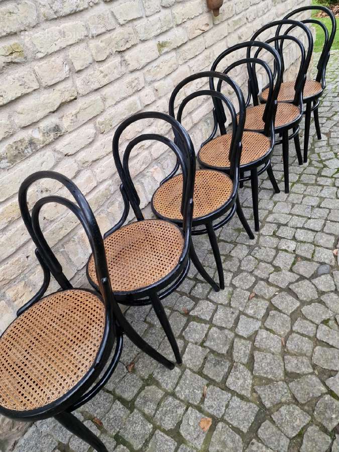 Vintažinės Art Nouveau Thonet nr. 14 kėdės - nuotraukos Nr. 9
