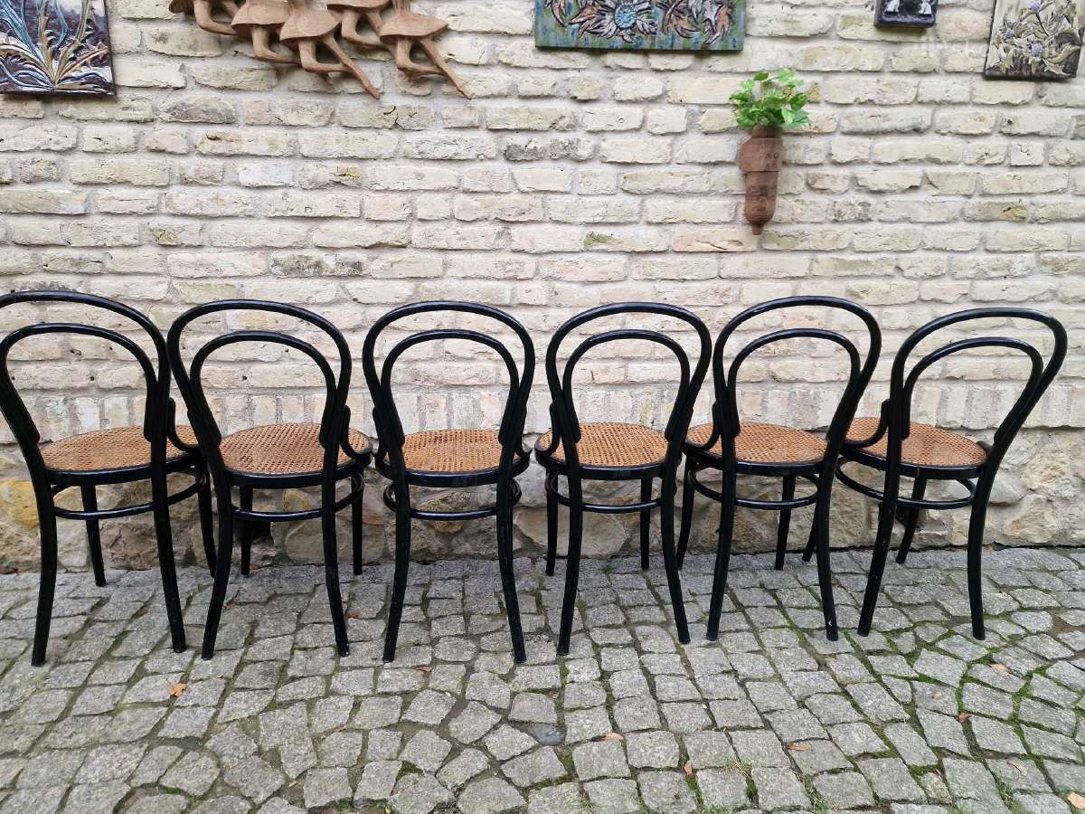 Vintažinės Art Nouveau Thonet nr. 14 kėdės - nuotraukos Nr. 10