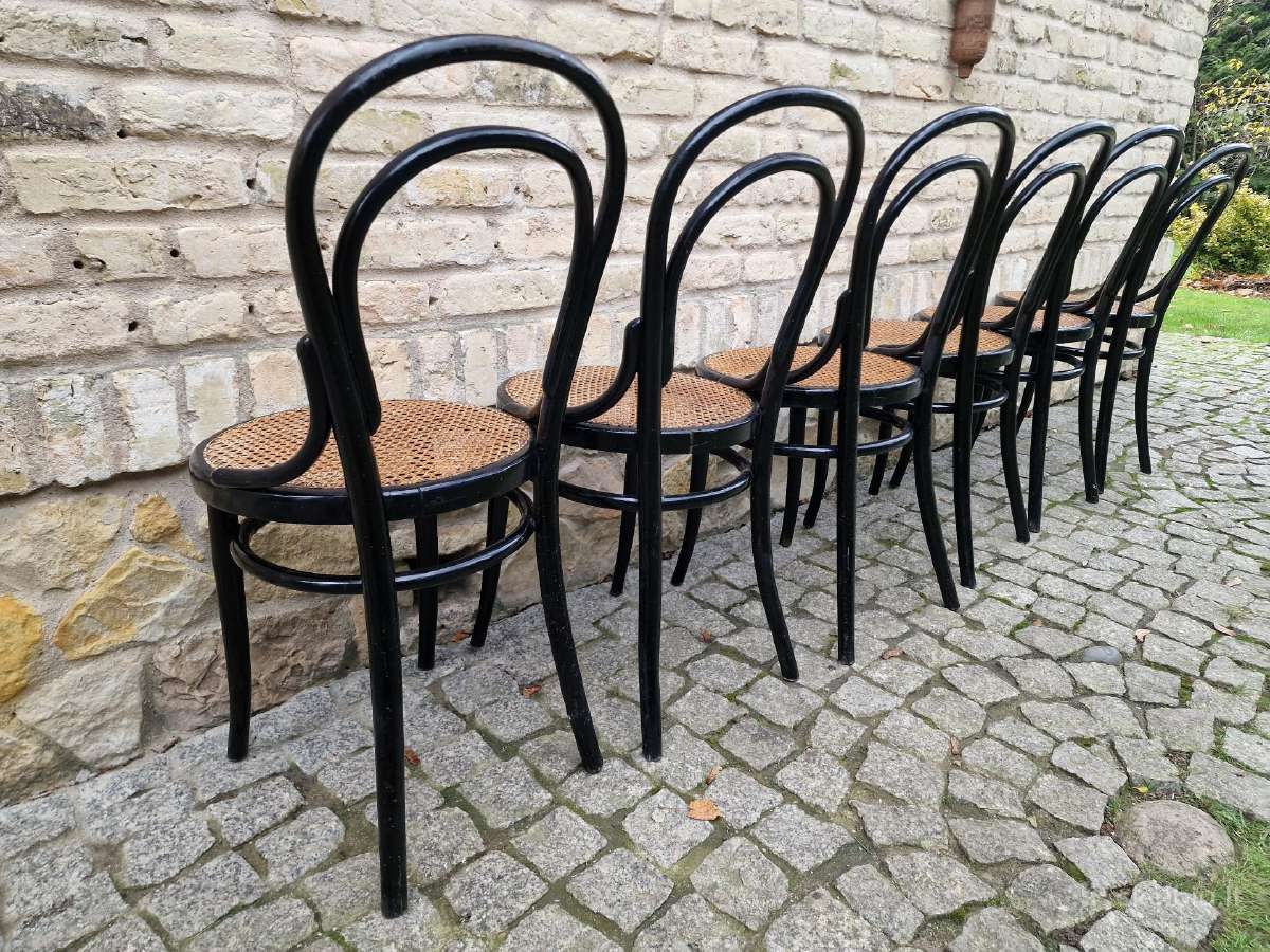 Vintažinės Art Nouveau Thonet nr. 14 kėdės - nuotraukos Nr. 12
