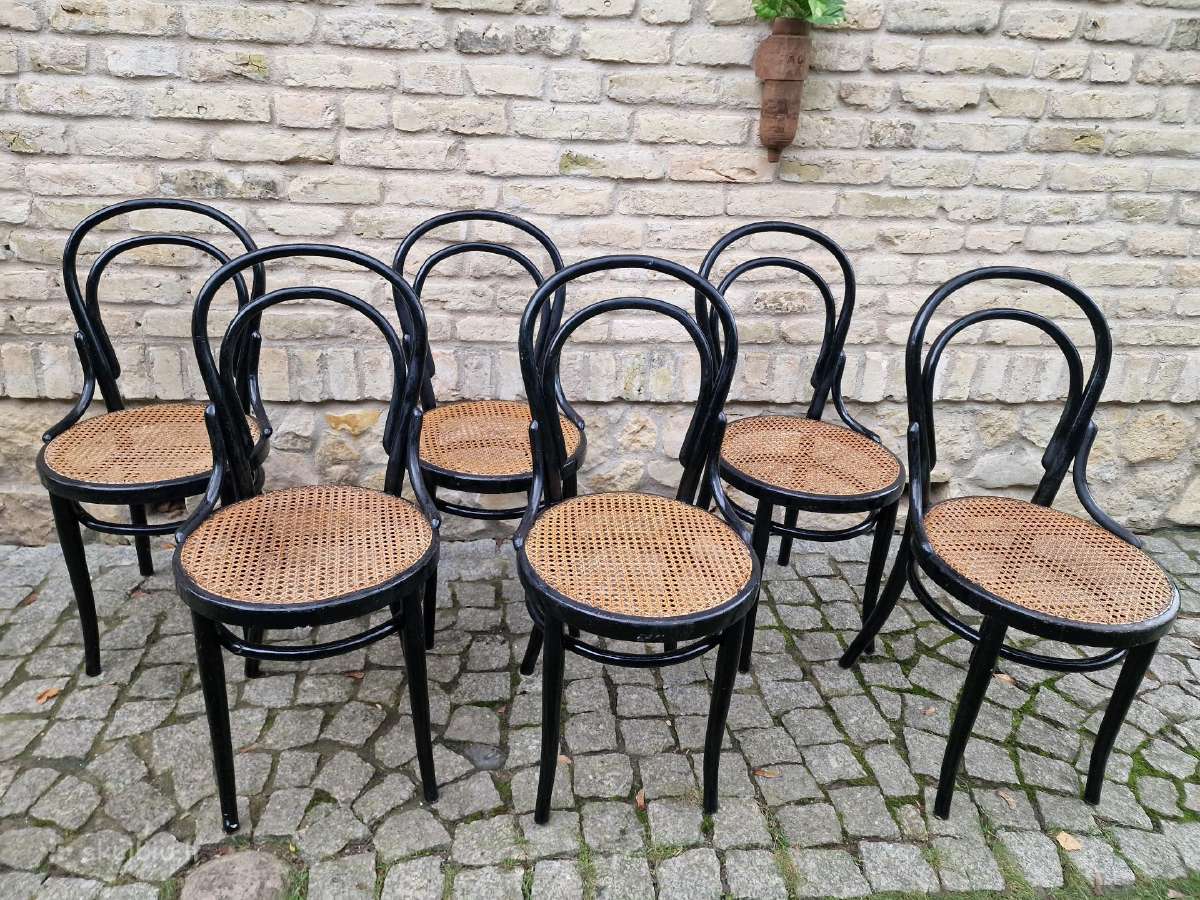 Vintažinės Art Nouveau Thonet nr. 14 kėdės - nuotraukos Nr. 15