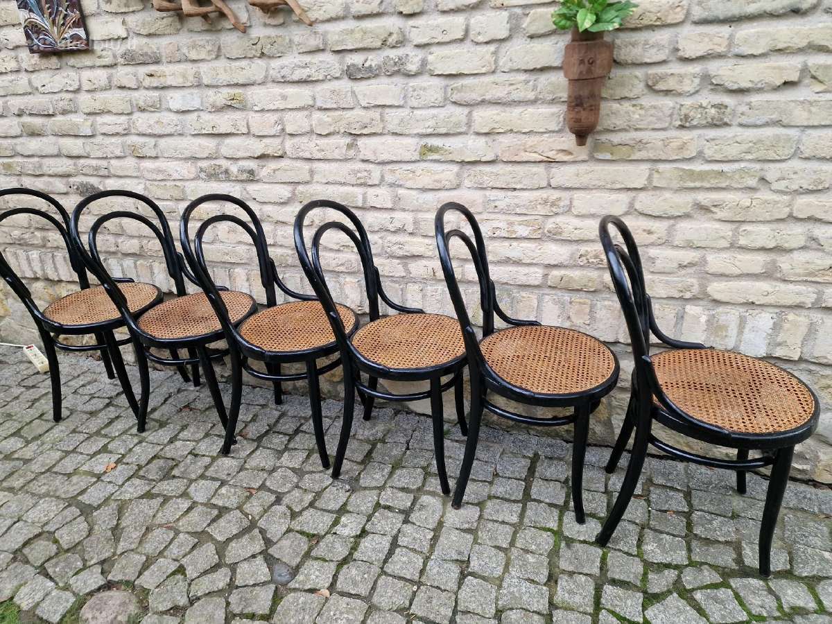 Vintažinės Art Nouveau Thonet nr. 14 kėdės - nuotraukos Nr. 16