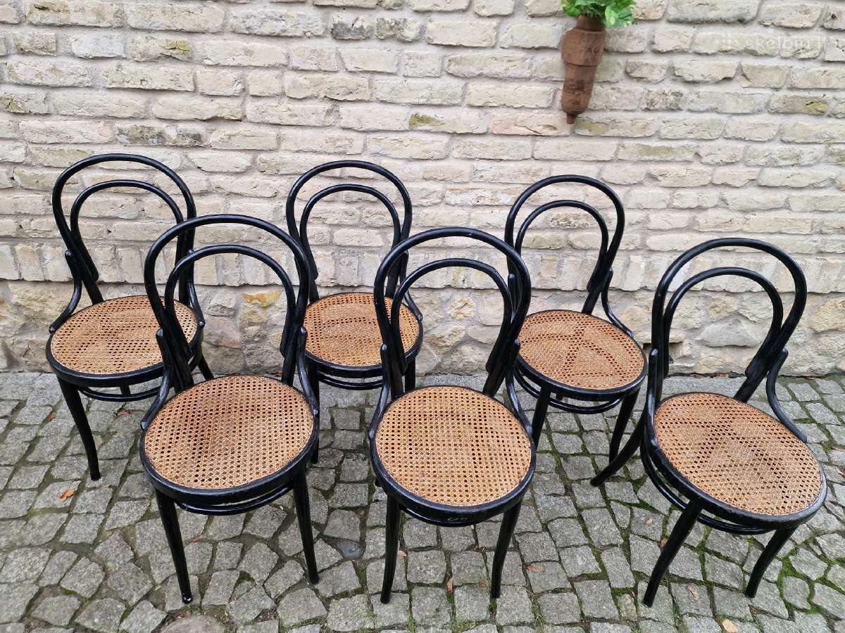 Vintažinės Art Nouveau Thonet nr. 14 kėdės - nuotraukos Nr. 17