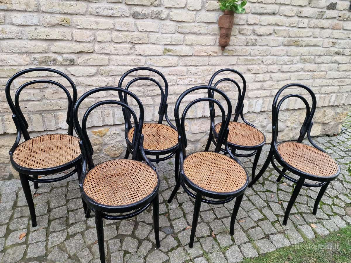 Vintažinės Art Nouveau Thonet nr. 14 kėdės - nuotraukos Nr. 19