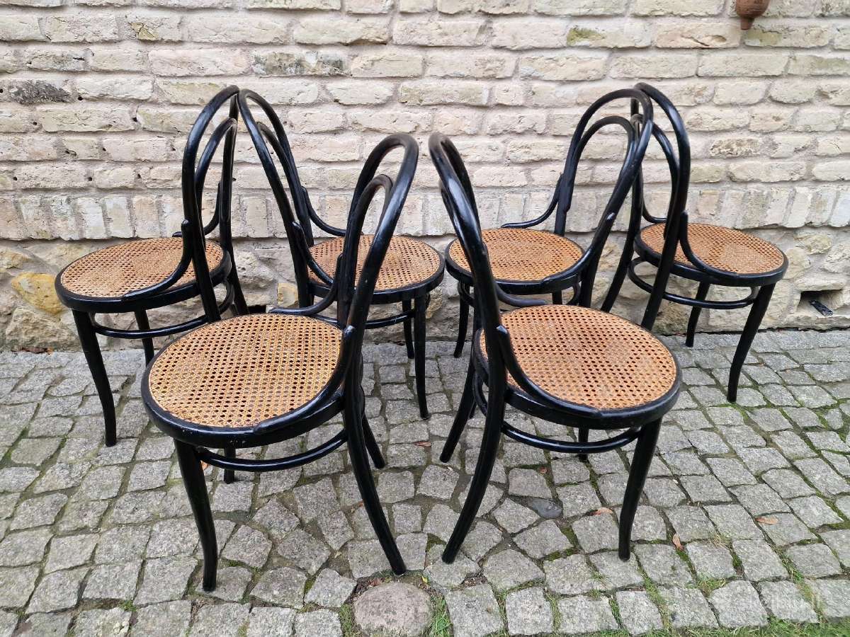 Vintažinės Art Nouveau Thonet nr. 14 kėdės - nuotraukos Nr. 25