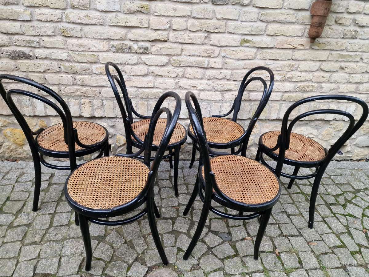Vintažinės Art Nouveau Thonet nr. 14 kėdės - nuotraukos Nr. 27