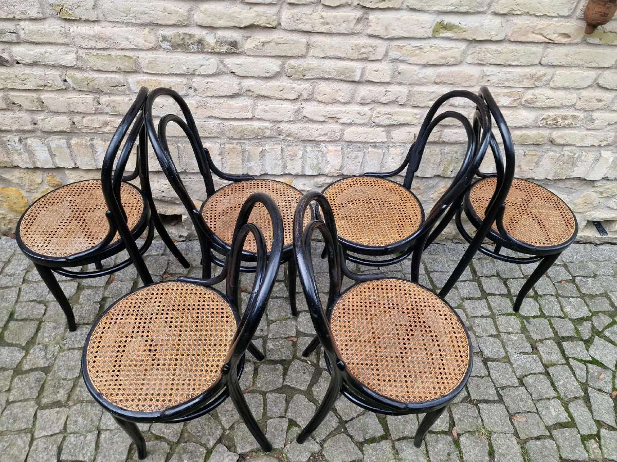 Vintažinės Art Nouveau Thonet nr. 14 kėdės - nuotraukos Nr. 28