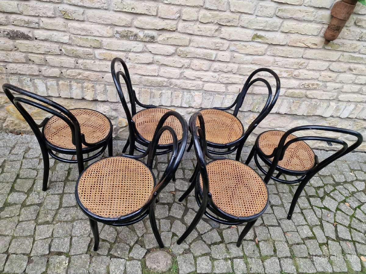 Vintažinės Art Nouveau Thonet nr. 14 kėdės - nuotraukos Nr. 30