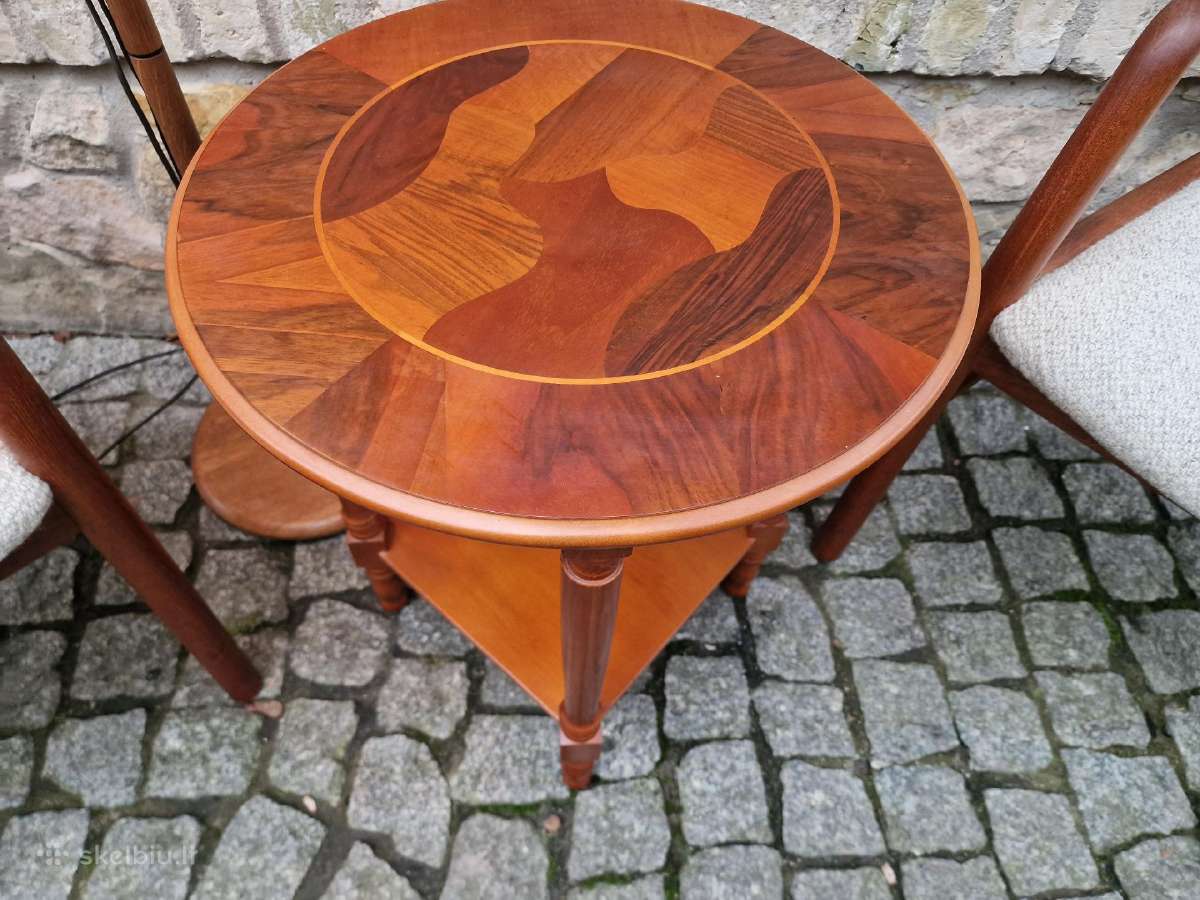 Vintažinis mid century tikmedžio staliukas - nuotraukos Nr. 6