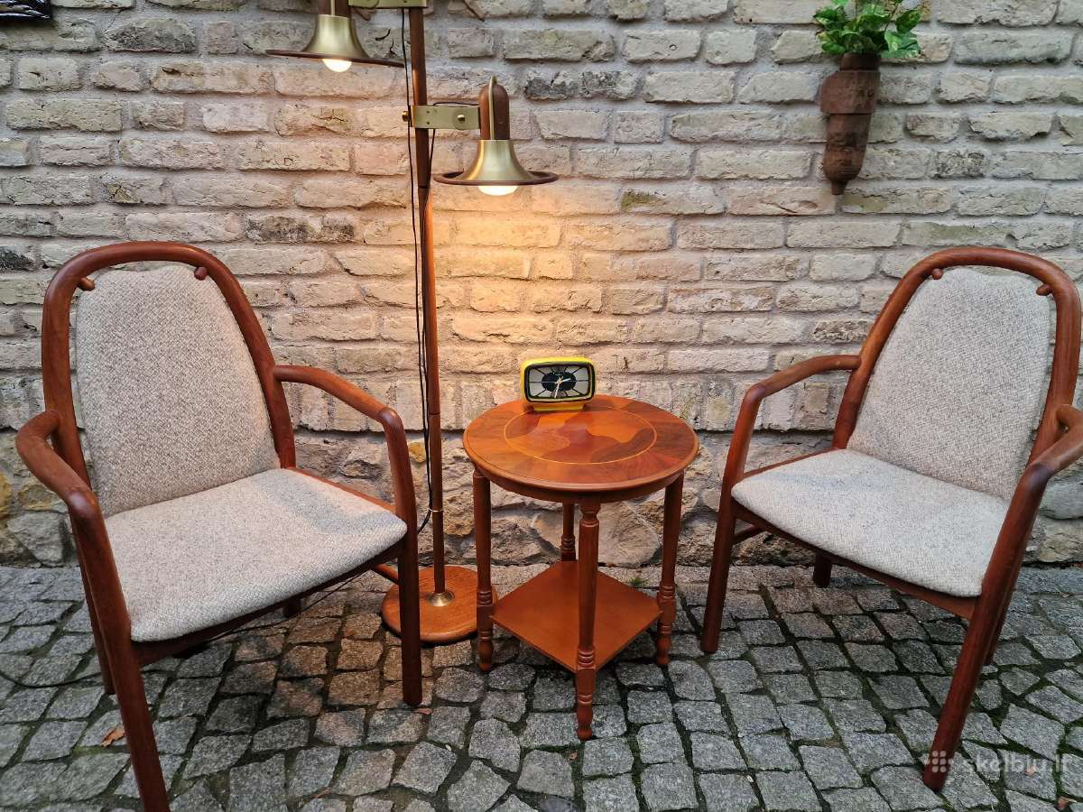 Vintažinis mid century tikmedžio staliukas - nuotraukos Nr. 8