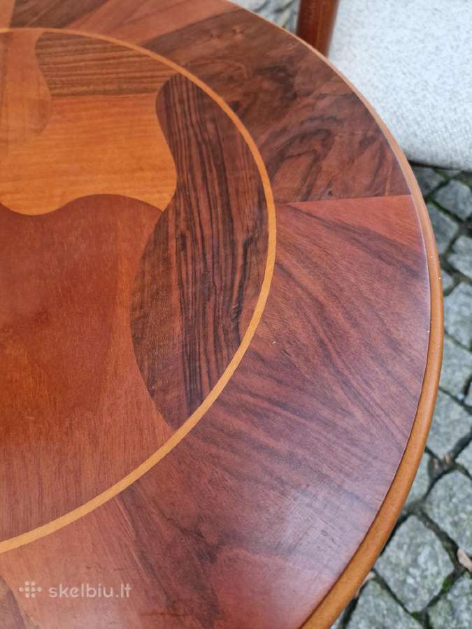 Vintažinis mid century tikmedžio staliukas - nuotraukos Nr. 15