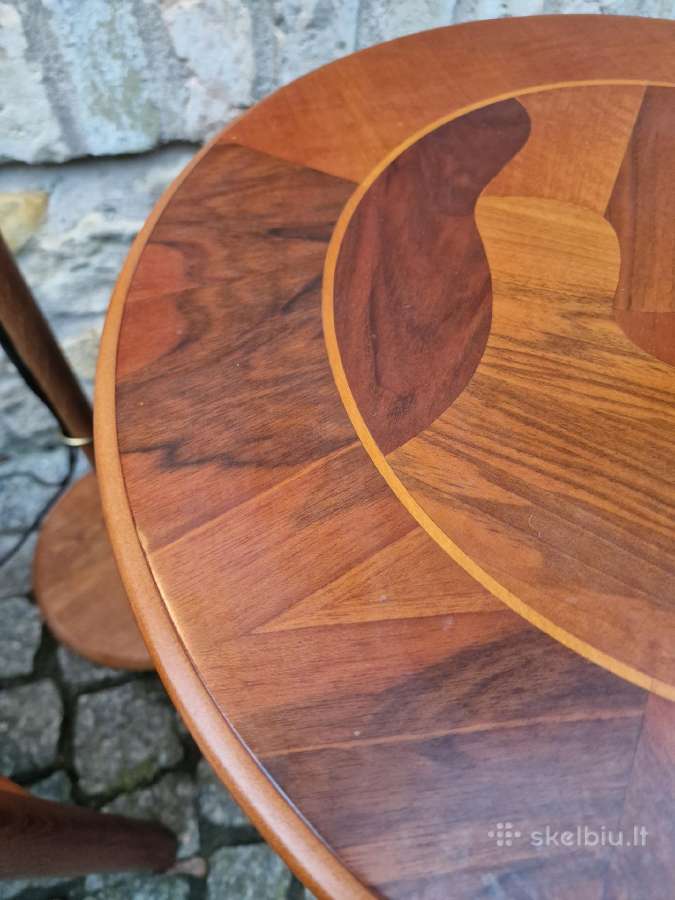 Vintažinis mid century tikmedžio staliukas - nuotraukos Nr. 16
