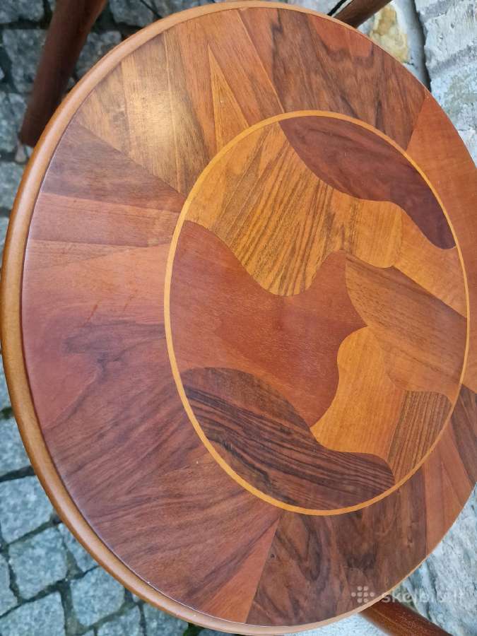 Vintažinis mid century tikmedžio staliukas - nuotraukos Nr. 17