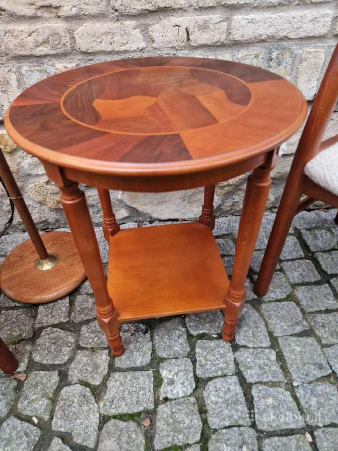 Vintažinis mid century tikmedžio staliukas - nuotraukos Nr. 19