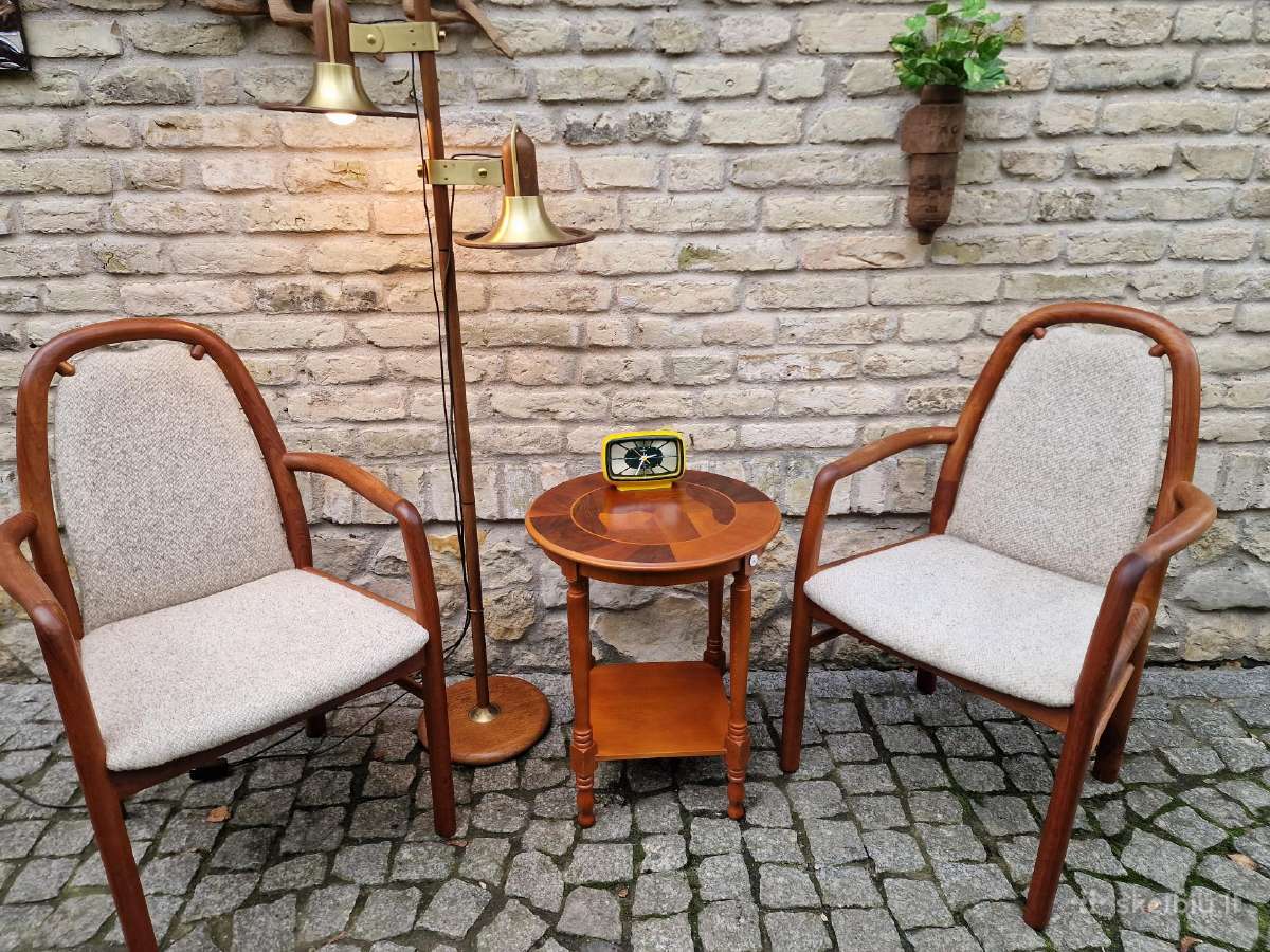 Vintažinis mid century tikmedžio staliukas - nuotraukos Nr. 23