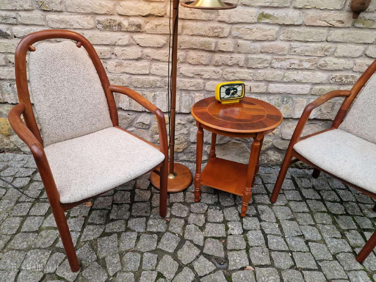 Vintažinis mid century tikmedžio staliukas - nuotraukos Nr. 27