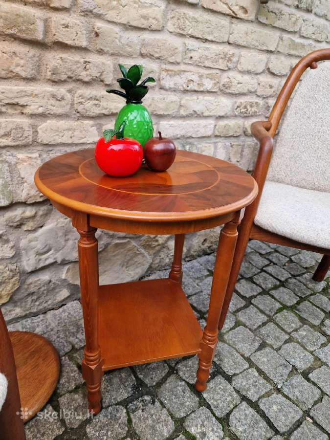 Vintažinis mid century tikmedžio staliukas - nuotraukos Nr. 34
