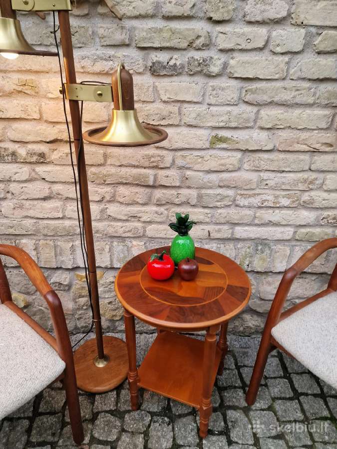 Vintažinis mid century tikmedžio staliukas - nuotraukos Nr. 36