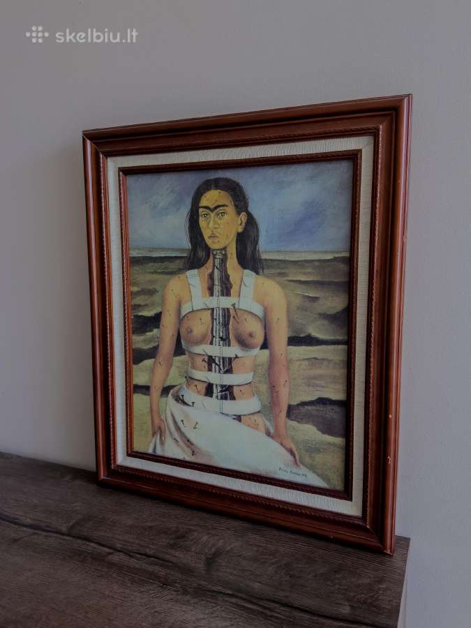 Frida Kahlo „Sutrupėjusi kolona“ paveikslo kopija - nuotraukos Nr. 3