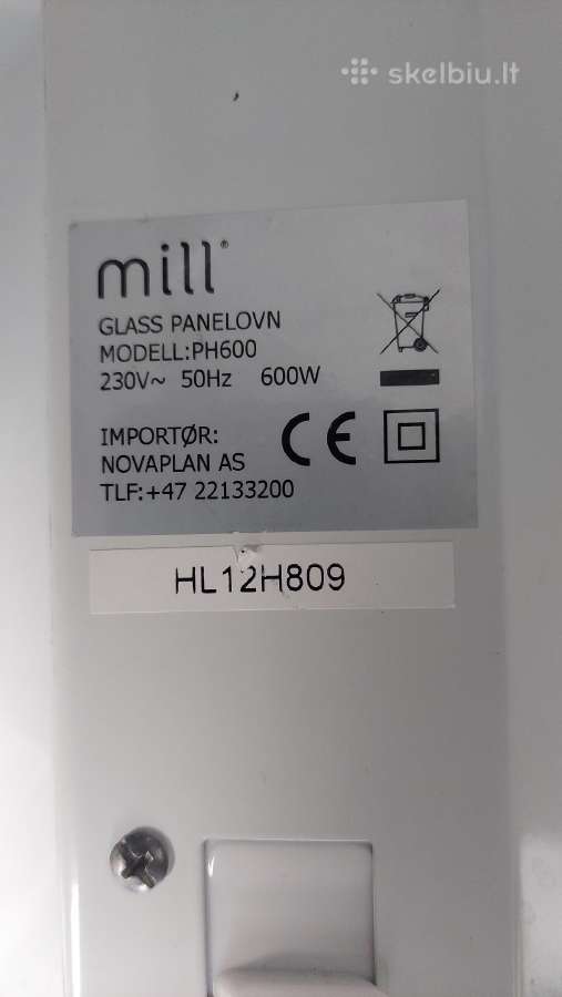 Mill elektrinis šildytuvas - nuotraukos Nr. 3