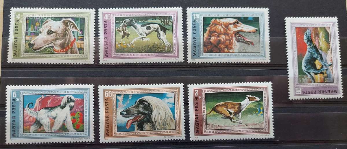 Vengrija 1972 šunis , švarus, Michel 2742a-2748a
