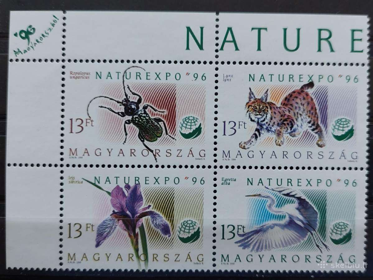 Vengrija 1996 gamta, švarus, Michel 4399-4402