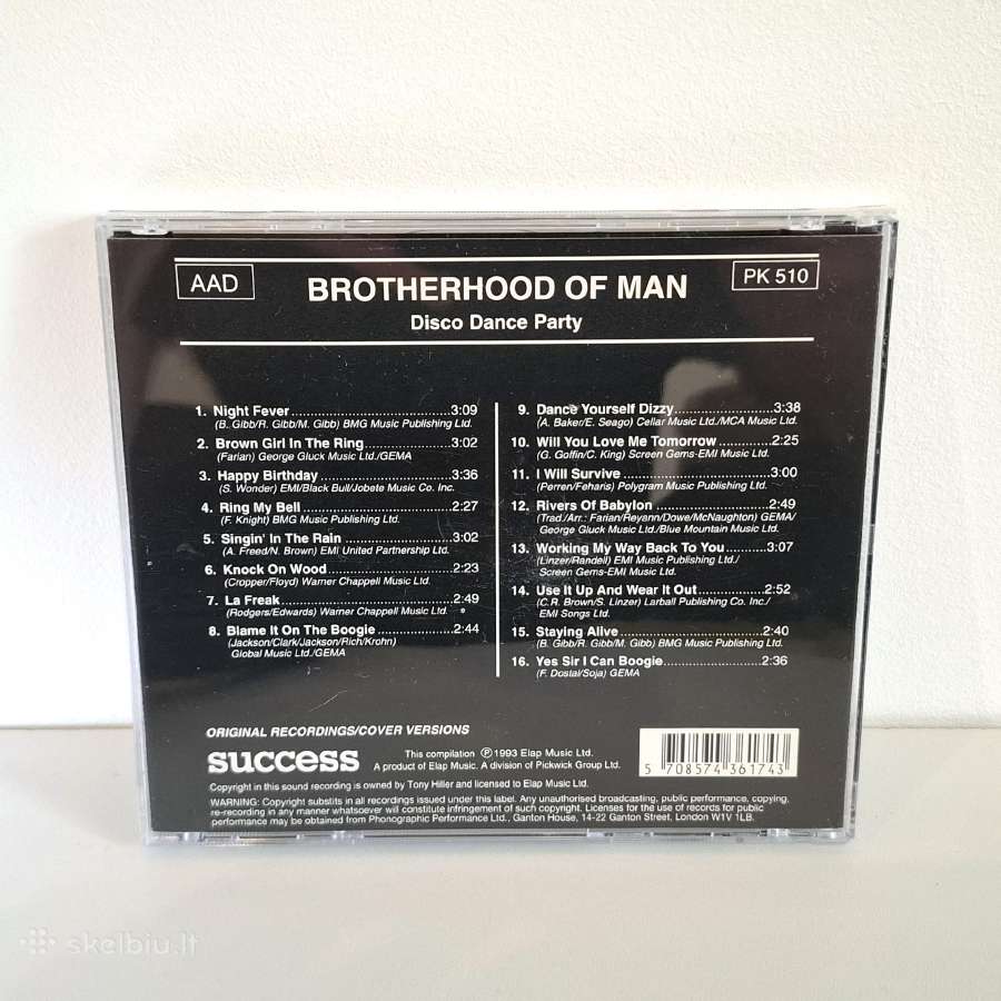 Brotherhood Of Man - Disco Dance Party (CD) - nuotraukos Nr. 2