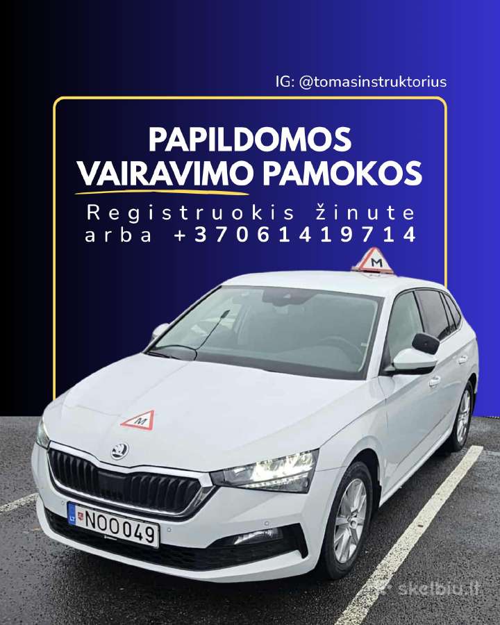 Papildomos vairavimo pamokos Skoda Scala - nuotraukos Nr. 2