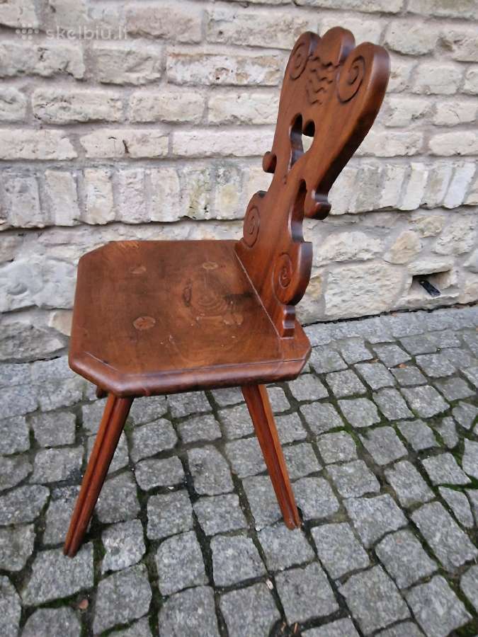 Vintažinė praeito šimtmečio folk art st.kėdė