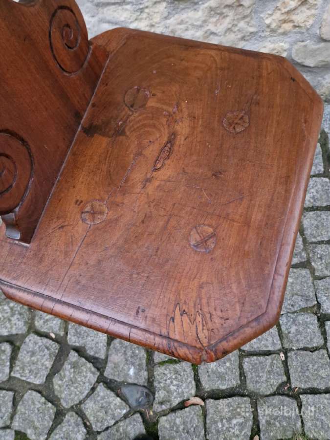 Vintažinė praeito šimtmečio folk art st.kėdė - nuotraukos Nr. 4