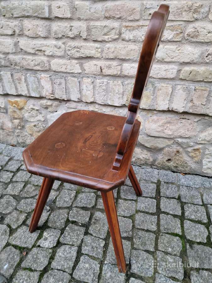 Vintažinė praeito šimtmečio folk art st.kėdė - nuotraukos Nr. 6