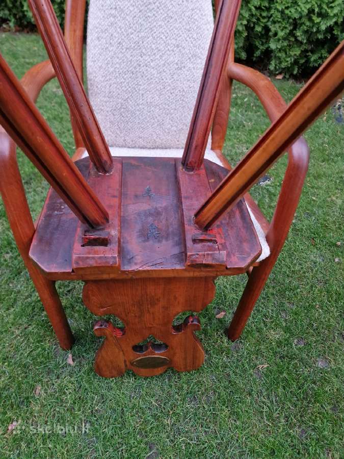 Vintažinė praeito šimtmečio folk art st.kėdė - nuotraukos Nr. 12