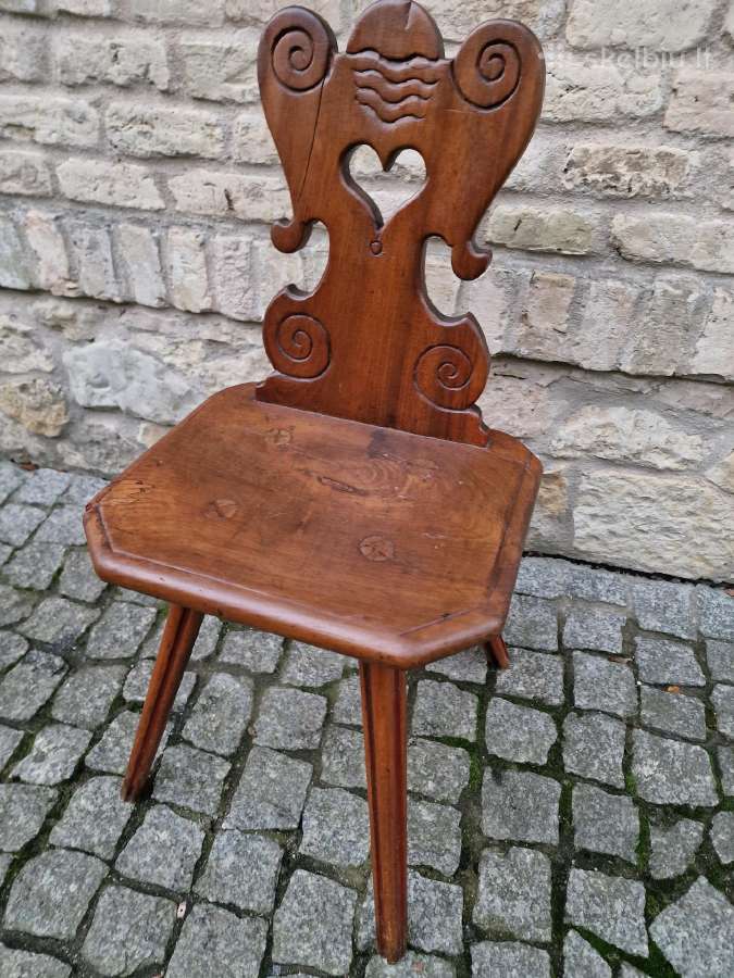 Vintažinė praeito šimtmečio folk art st.kėdė - nuotraukos Nr. 21