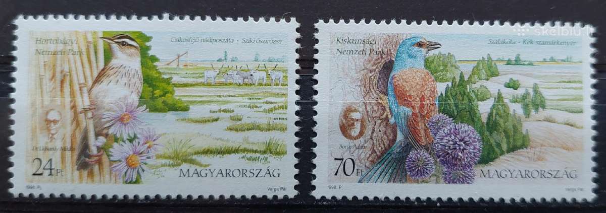 Vengrija 1998 paukščiai, švarus, Michel 4516-4517