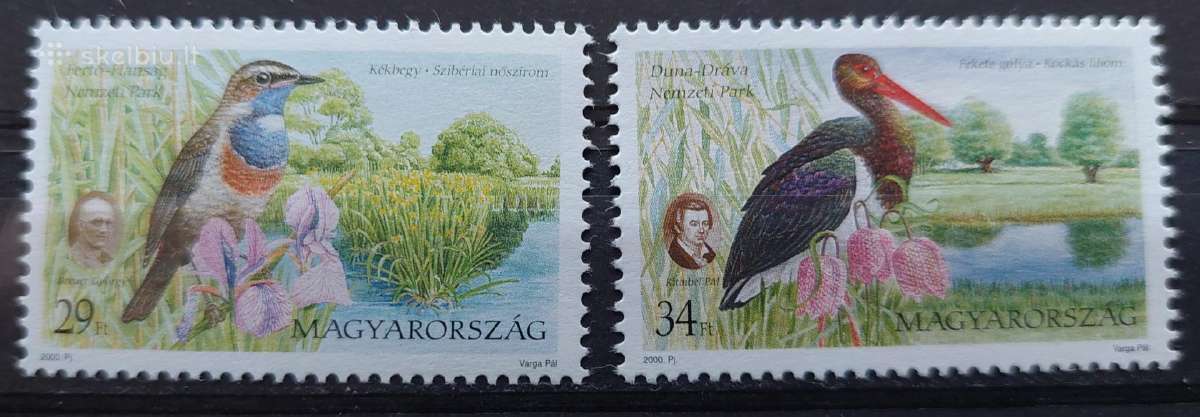 Vengrija 2000 paukščiai, švarus, Michel 4588-4589