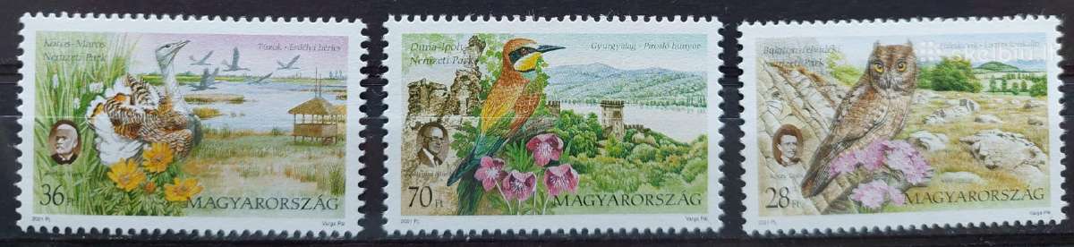 Vengrija 2001 paukščiai, švarus, Michel 4659-4661