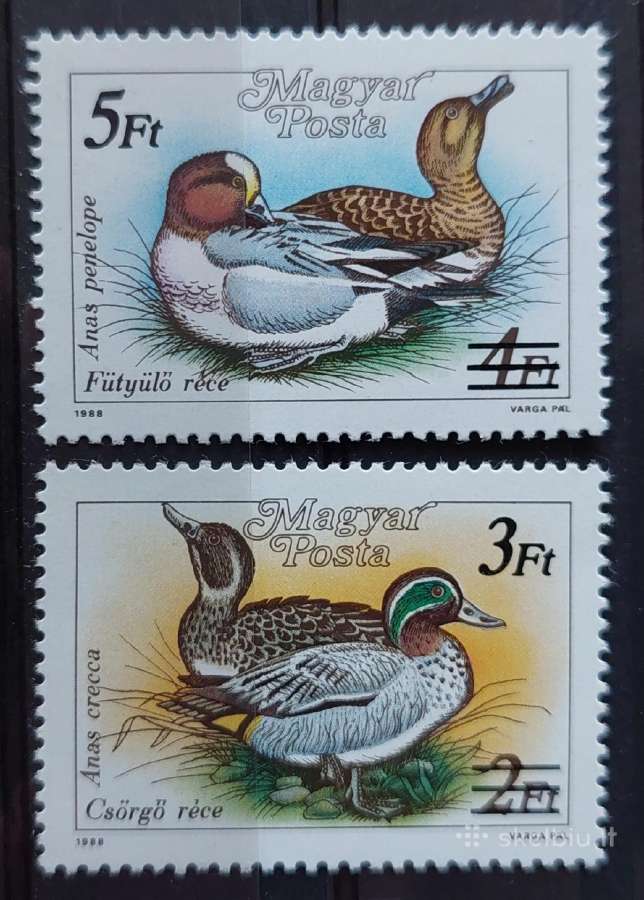 Vengrija 1989 antys, švarus, Michel 4041-4042