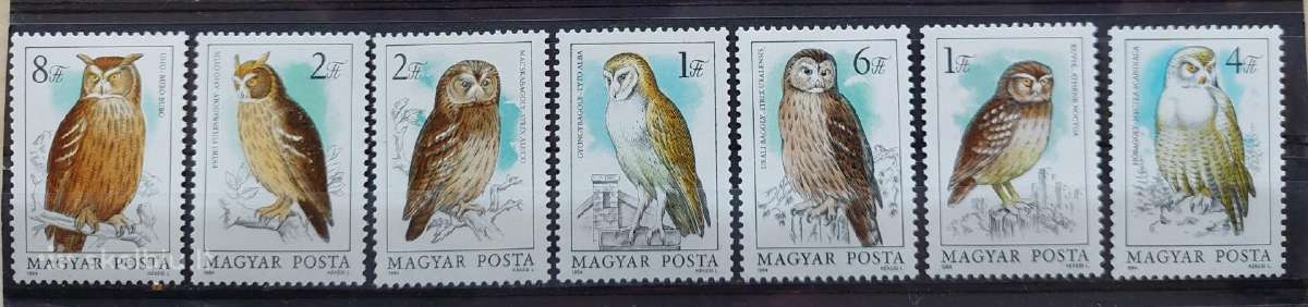 Vengrija 1984 apuokai, švarus, Michel 3725a-3731a