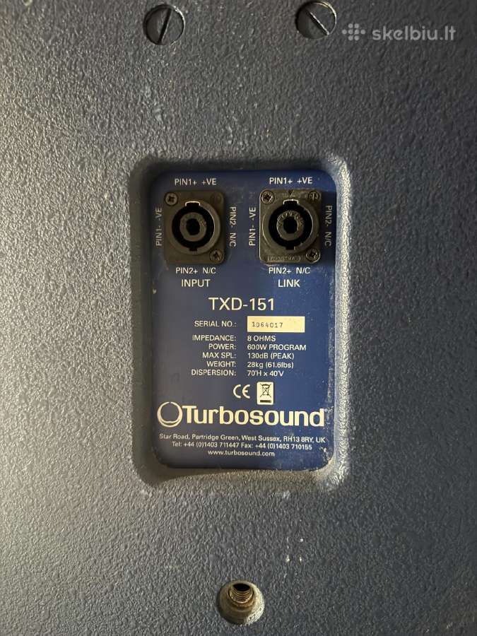 Turbosound kolonėlių komplektas - nuotraukos Nr. 3