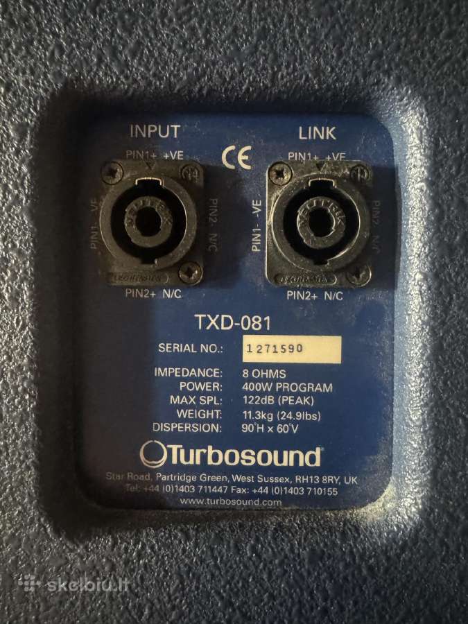 Turbosound kolonėlių komplektas - nuotraukos Nr. 7