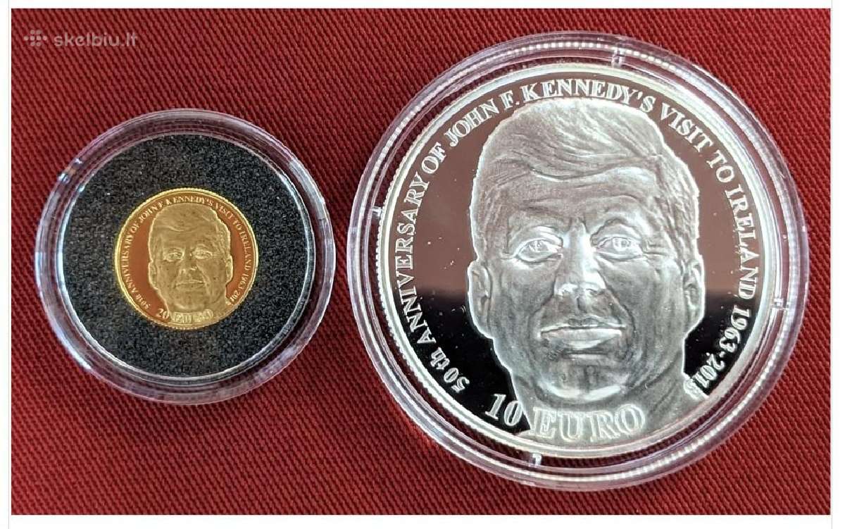 J.f.kennedy 20 eurų aukso ir 10 eurų sidabro mone - nuotraukos Nr. 3